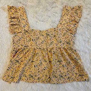 Ruffle floral top